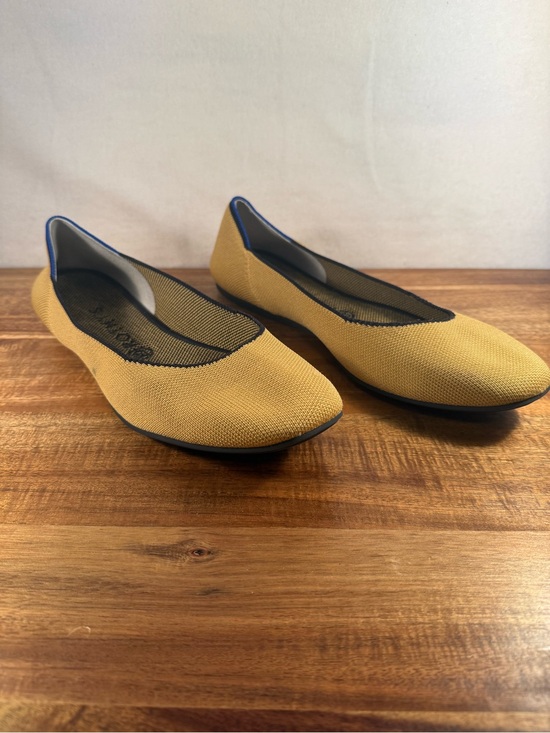 Rothy's Shoes - Rothy's Round Toe Flats in Golden Yellow with Black Piping Size 10.5